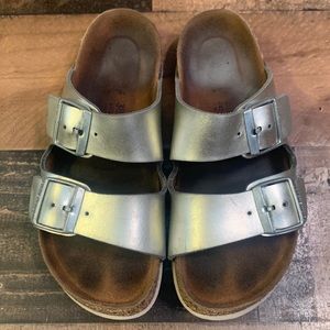 Birkenstock Silver Arizona Sandals